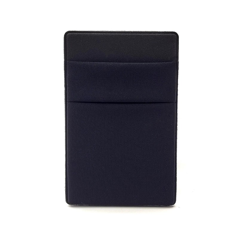 Two Pockets Cell Phone Credit Card Holder Wallet Sticker for Key Adhesive Black