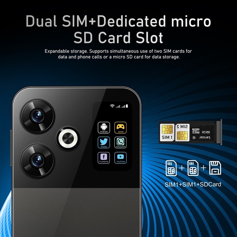 2026 Factory Unlocked 5G Smartphone - 6.8" Android 14 Dual SIM Mobile Cellphone gallery
