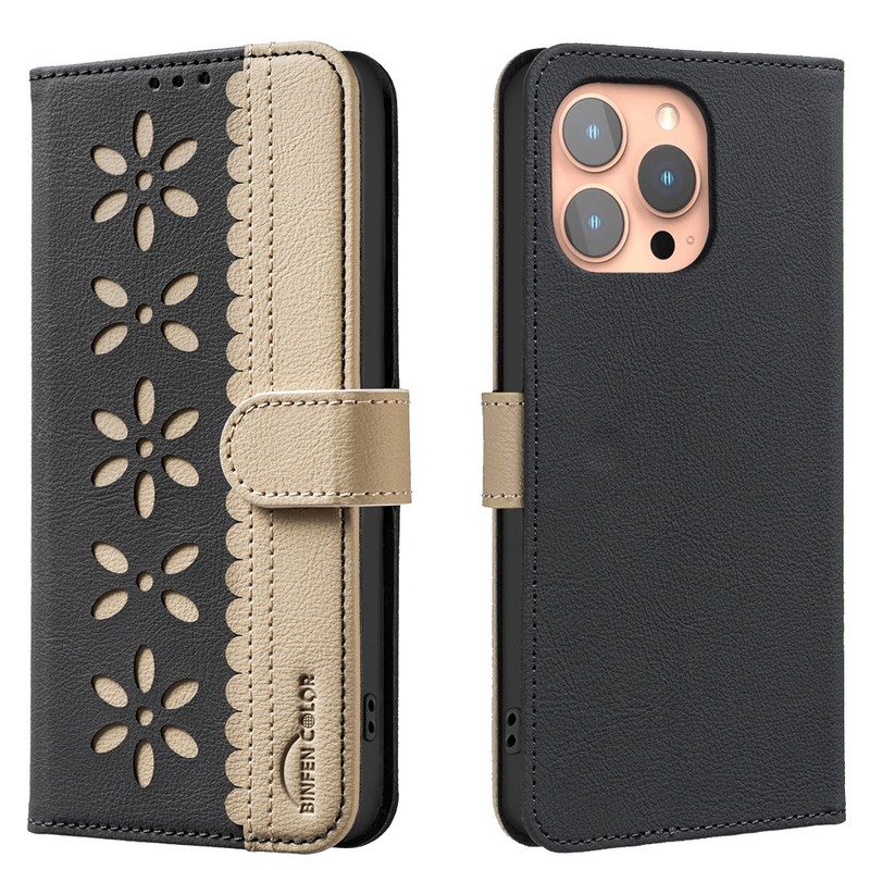 Flower Print Flip Leather Wallet Case For iPhone 17 Pro Max 16e 15 14 13 12 11