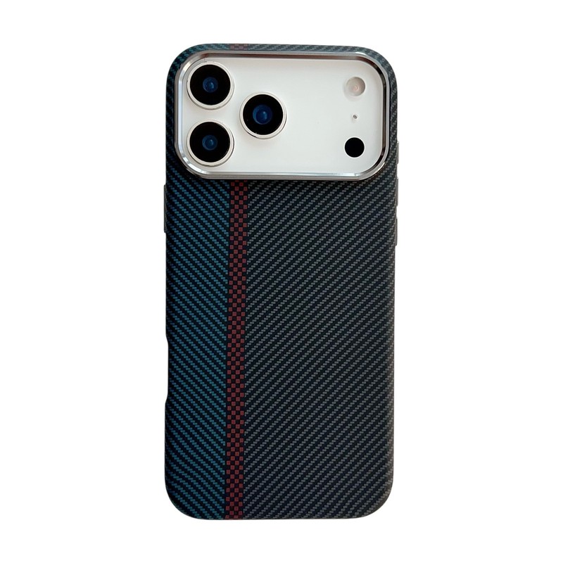 For iPhone 17 Pro Max 16 15 14 13 12 Carbon Fiber Texture Magnetic PC Hard Case
