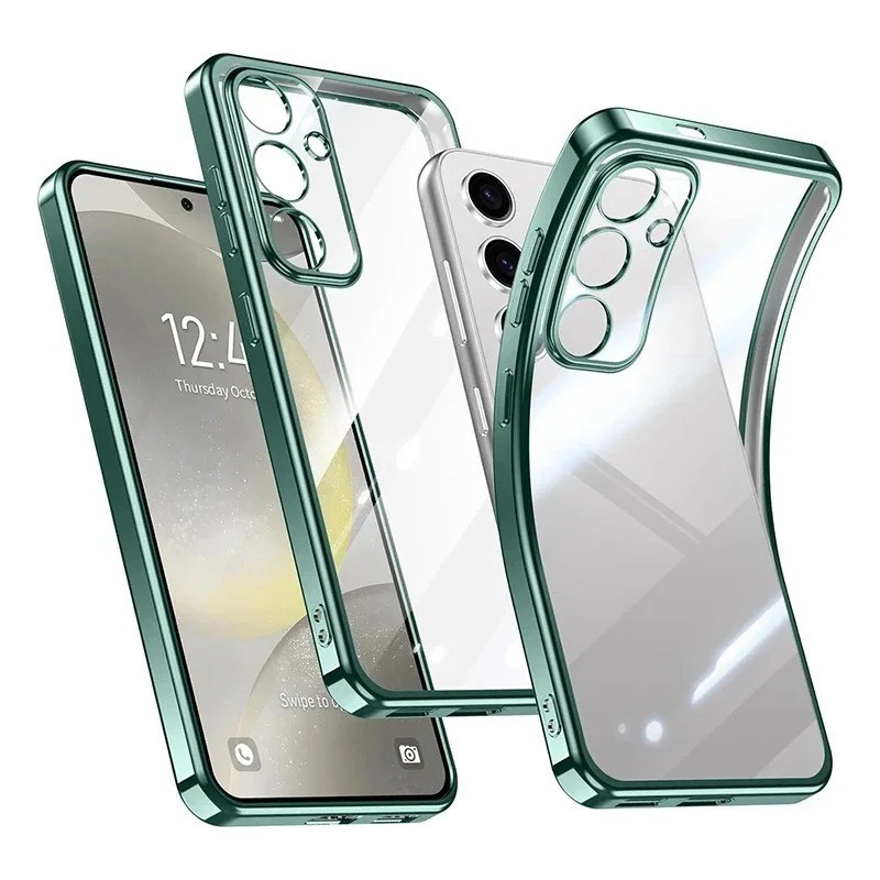 Plating Silicone Clear Case For Samsung Galaxy S25 S26 Soft Transparent Cover gallery
