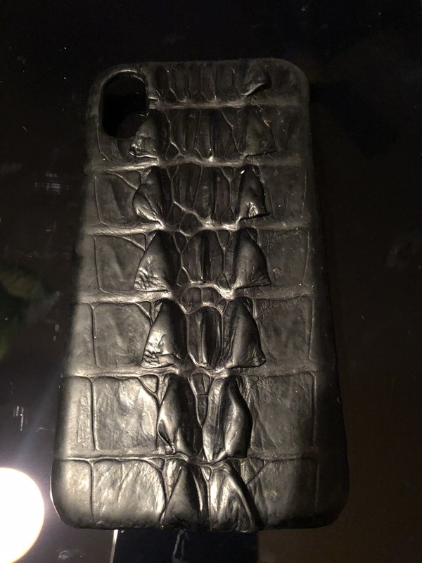 100 💯% Genuine Crocodile Leather Case For iPhone Xr Luxury Real Cover.