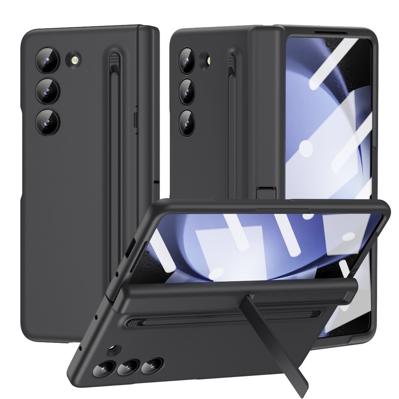 For Samsung Galaxy Z Fold 6 5 4 3 Hinge/Screen Protective Stand Case with S Pen