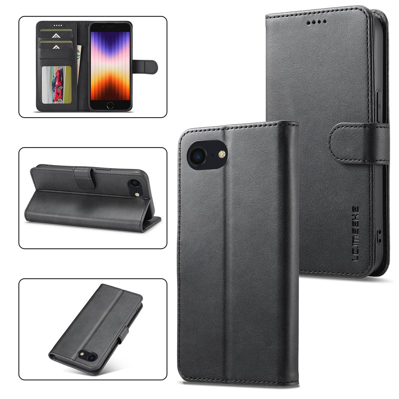 Leather Magnetic Flip Wallet Case For iPhone 16 15 14 Plus 13 12 11 Pro Max Mini