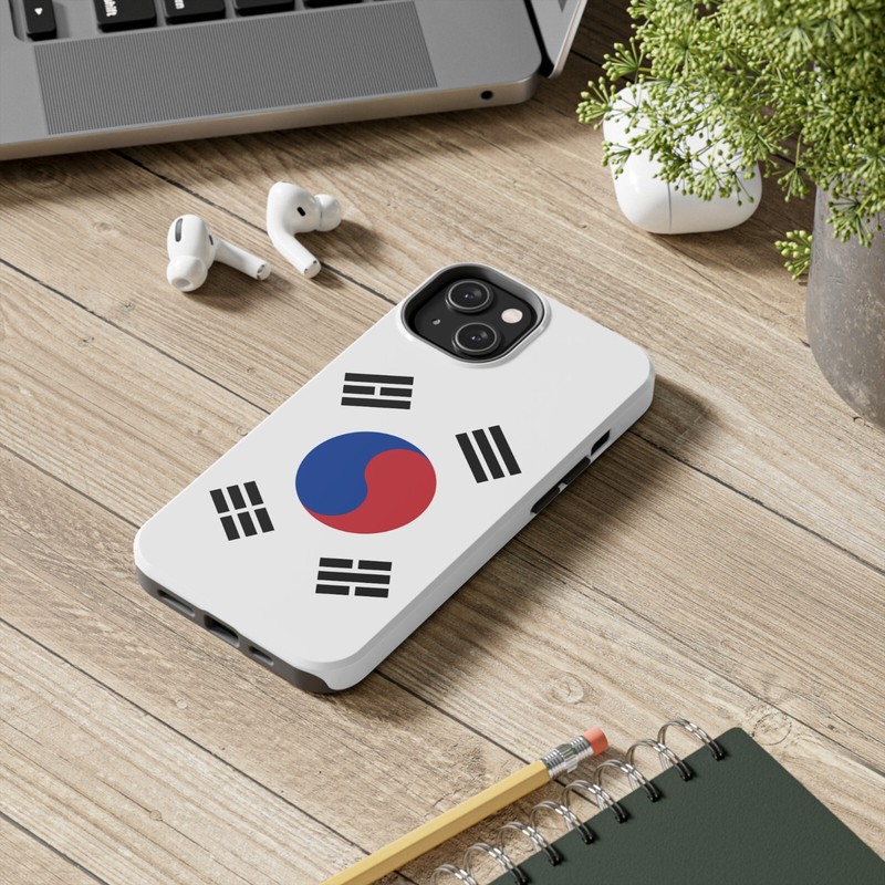 South Korea flag iPhone 17, 16, 15, 14, Pro, Plus, Max, Mini premium case, cover