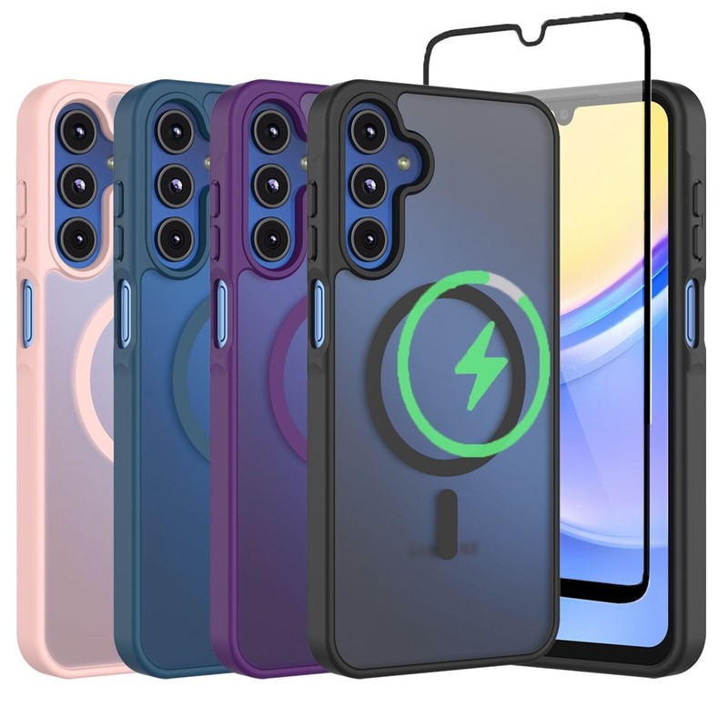 For Samsung Galaxy A15 5G Phone Case Mag Safe AntiScratch Cover Screen Protector