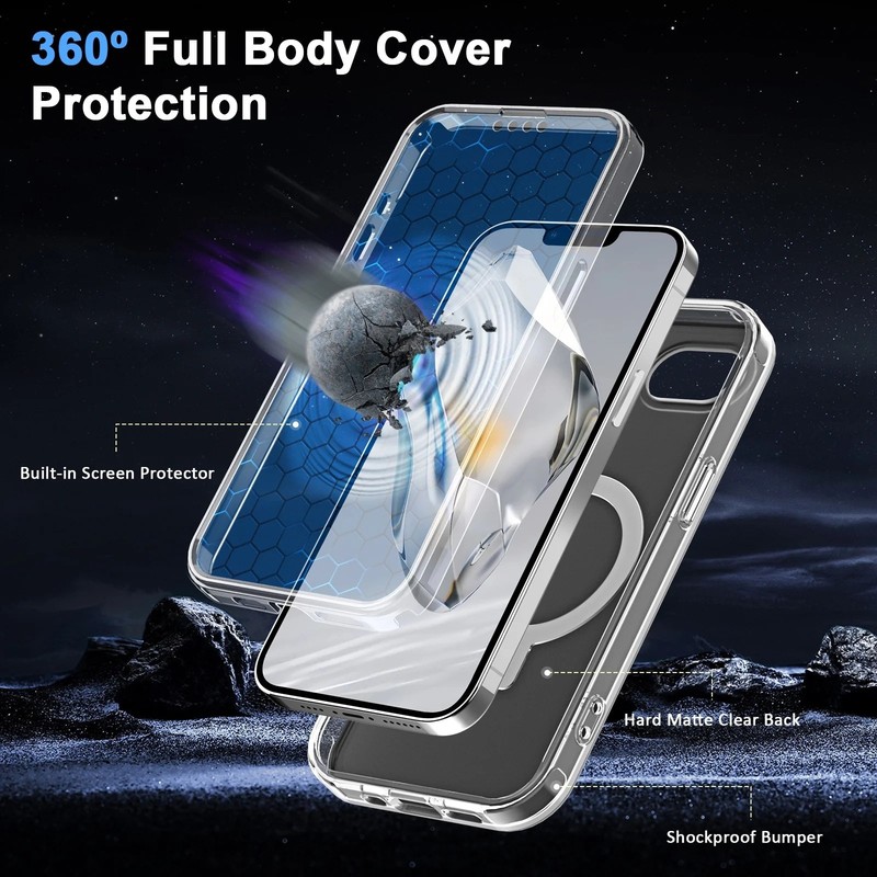 For iPhone 17e Shockproof Full Body Mag Safe Case Built-in Screen Protector gallery