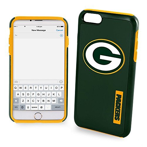 FOCO NFL Green Bay Packers Hybrid Case for iPhone 8+, 7+, 6S+, 6+ (5.5″)