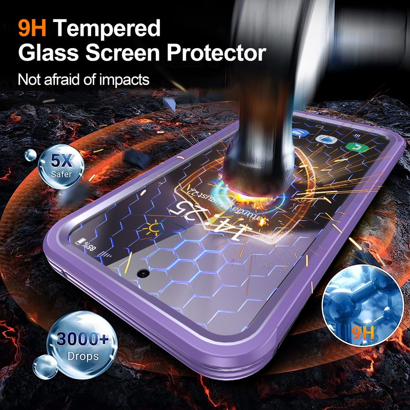 For Samsung S25 FE 2025 Shockproof Magnetic Case Built-in Screen Protector gallery