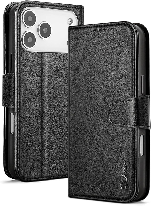 Arae Compatible with iPhone 17 Pro Max Case Wallet with Card Holder, Wristlet St