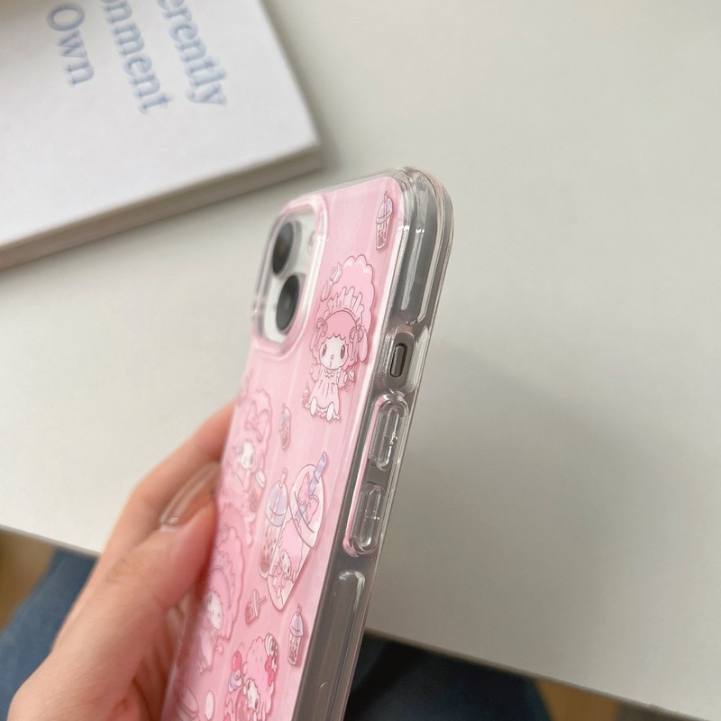 Cute Cartoon Bunny Glossy Hard Case Cover For iPhone 16 Pro Max Plus 15 14 Pro gallery