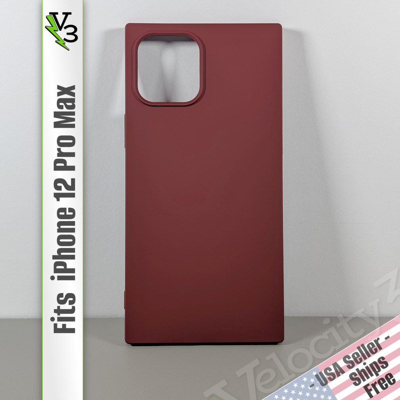 Case for iPhone 12 Pro Max – Deep Rouge Red | Slim Rectangle Cover | Cocomii