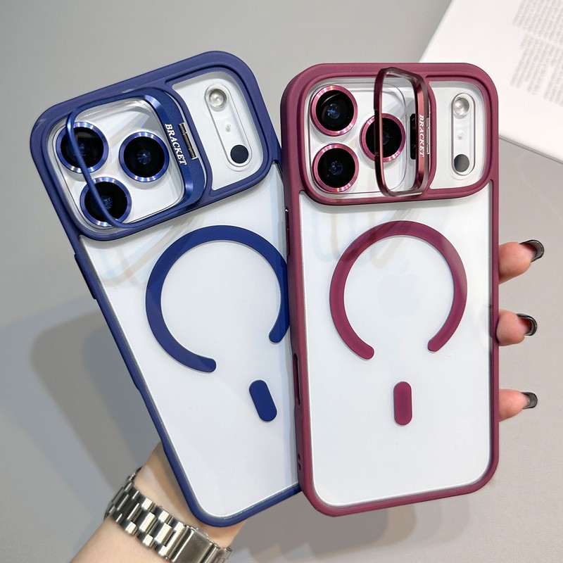 For iPhone 17 Pro Max 16 15 Dustproof Clear Magnetic PC Hard Phone Case Magnetic gallery