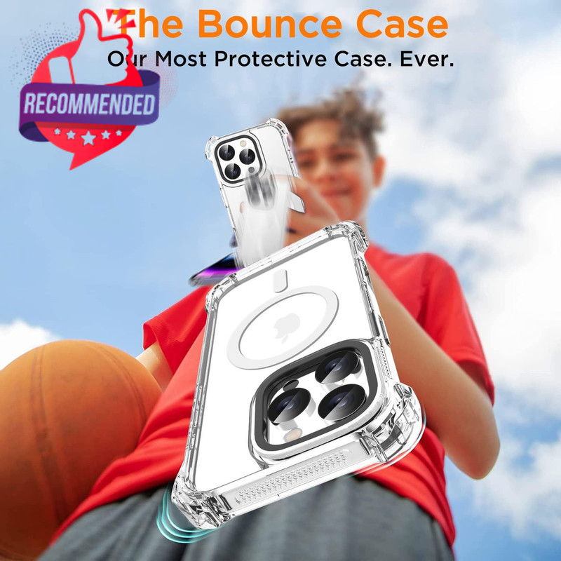 AICase Bounce Case Clear Blue Compatible with iPhone 15 Pro Max, Impact... gallery