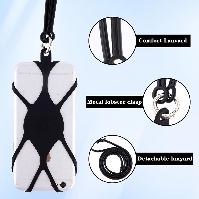 Simarro Universal Cell Phone Lanyard - Silicone Neck Strap Crossbody Phone Lanya gallery