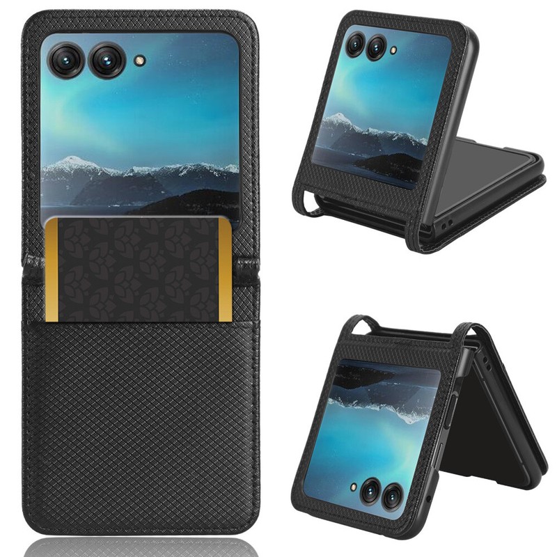 Caseswill For Motorola Razr+ Plus (2024) (2023) Leather Card Holder Case Cover