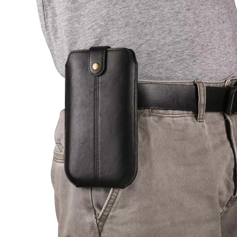 Universal Phone Belt Loop Hook Cover Pouch Bag Leather Case Mobile Phone Holster
