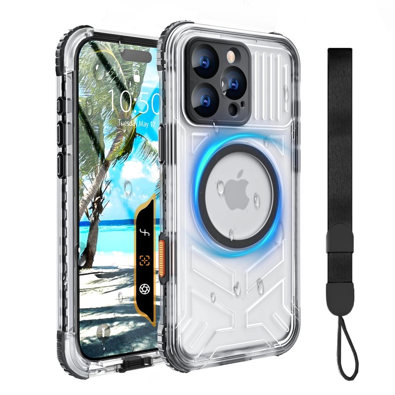 for iPhone 16 Pro Max Waterproof Case Compatible with MagSafe, IP68 Underwate…