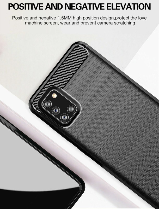 For Samsung Galaxy A72 A71 5G A51 5G Flexible Carbon Fiber Soft TPU Back Case gallery