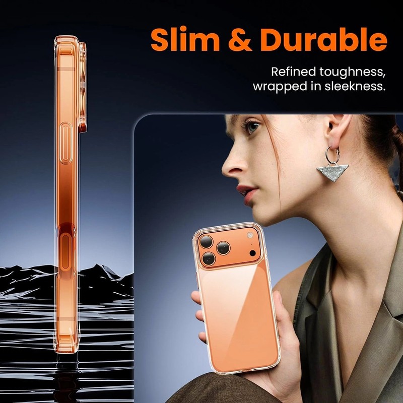Crystal Clear Case for iPhone 17 Pro Max, Slim Transparent Anti-Scratch Back gallery