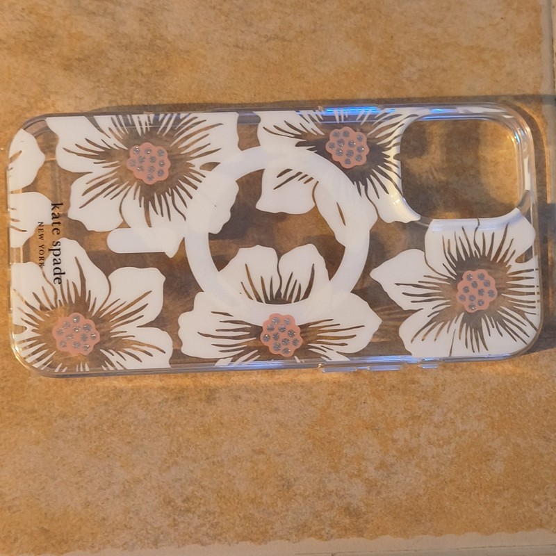 iPhone Kate Spade New York Floral Clear Hard Case Rigid Plastic Cell Phone Cover