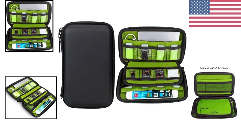 Stylish Black Waterproof Digitized Case for External Drives - Perfect for Travel gallery