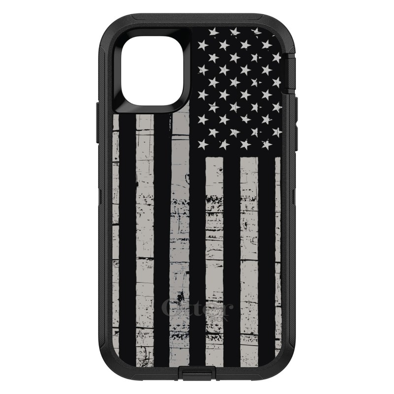 OtterBox Defender for iPhone / Samsung Galaxy – Black Grey US Flag United States