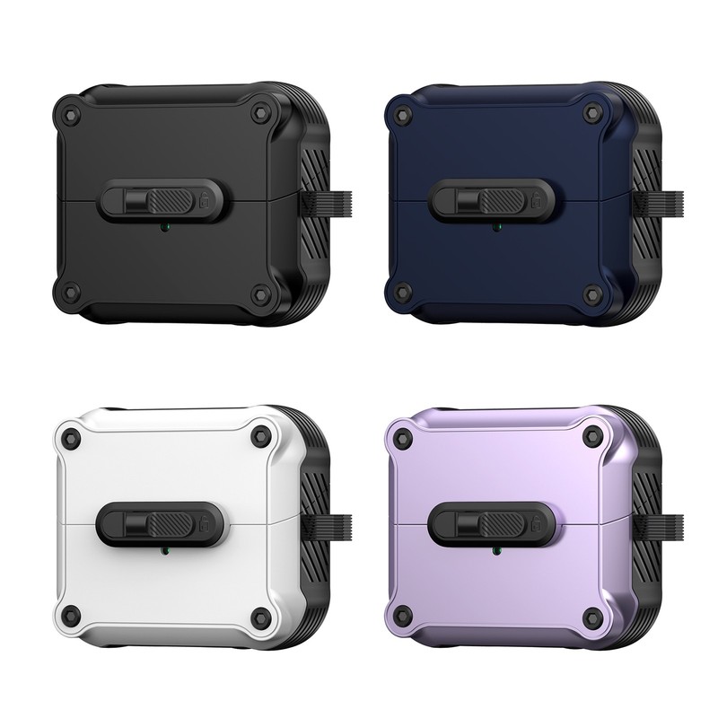 For Samsung Galaxy Buds 3/3 Pro/3 FE Shockproof Armor Lock Case Cover+Keychain gallery