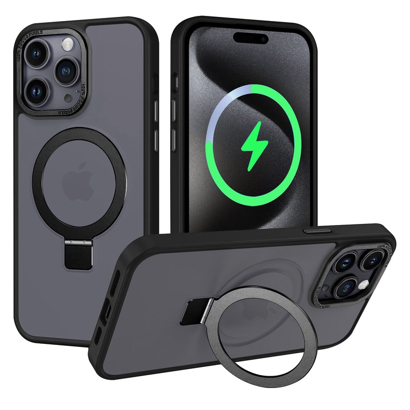 For iPhone 16/Pro/Pro Max Shockproof Magnetic Ring Holder Case /Screen Protector