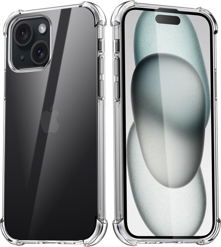For iPhone 16 15 14 13 12 11 Pro Xr Xs Max 7 8 Plus Clear Shockproof Case Cover