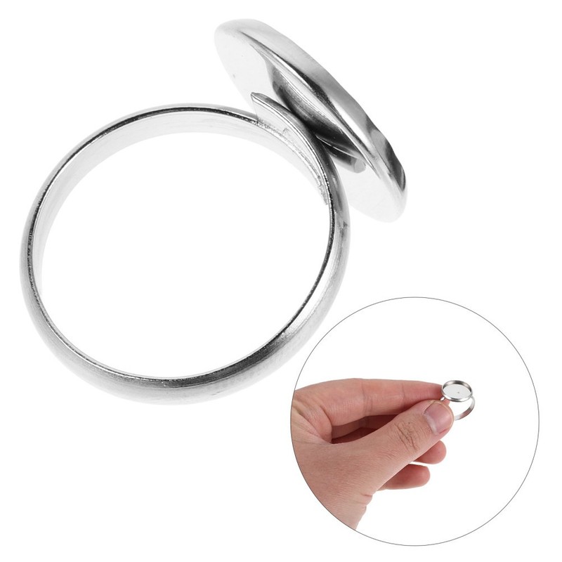 20pcs Blank Rings: Adjustable Flat 14mm Base Blank Findings –