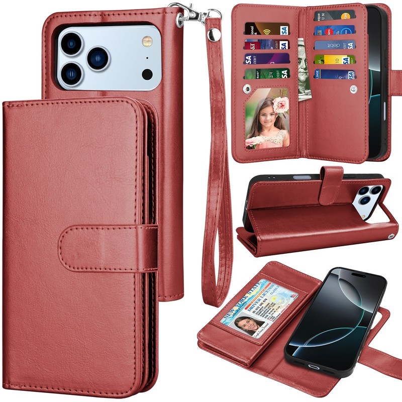 For iPhone 17 Pro Max / Air 17 Case Wallet with Card Holder Magnetic Phone Cover gallery