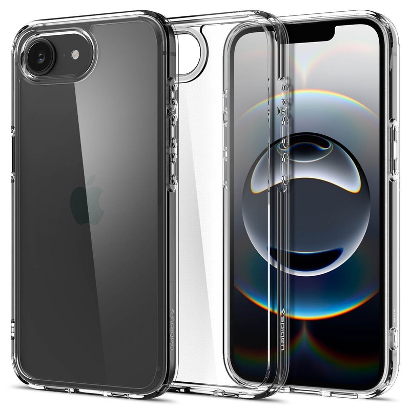 For iPhone 16e | Spigen Ultra Hybrid Crystal Clear Shockproof Phone Case gallery