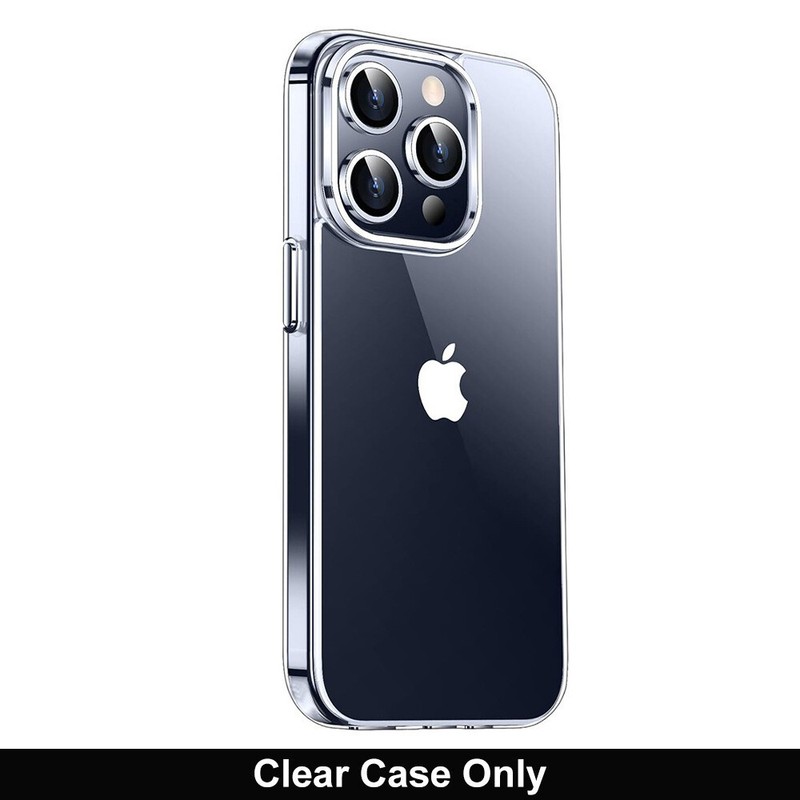 For iPhone 15 14 Plus Pro Max Case Clear Cover+Tempered Glass Screen Protector