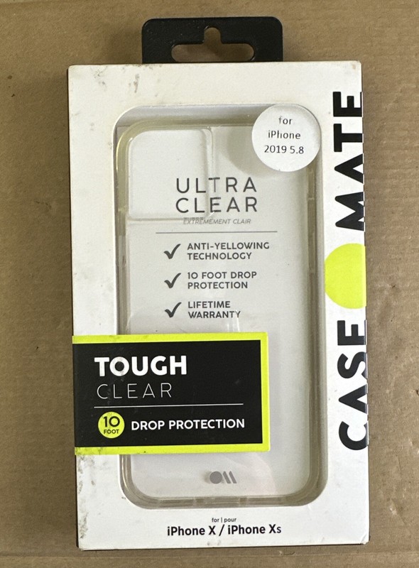 Case-Mate Tough Clear Case for Apple iPhone X, Xs (Clear)