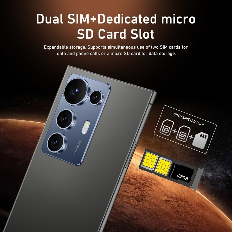 S26U Factory Unlocked 5G Smartphone Dual SIM Android 14 Mobile Phone 4GB+128GB gallery