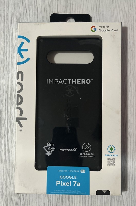 Speck ImpactHero Case for Google Pixel 7a – Black/Slate Gray