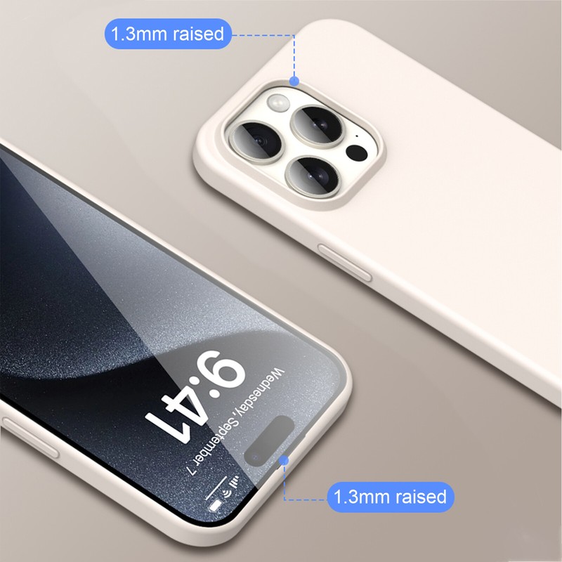 For iPhone 15 Pro Max 14 13 12 Liquid TPU Silicone Shockproof Ultra-Thin Case gallery