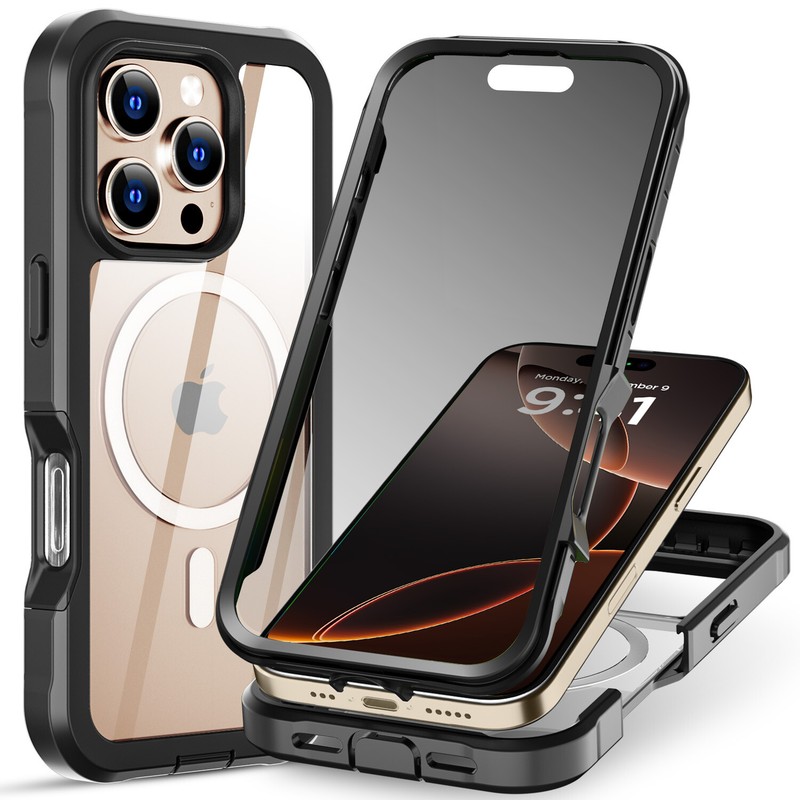 For iPhone 16 Pro Max/16 Pro/17 MagSafe Case Cover with Privacy Screen Protector