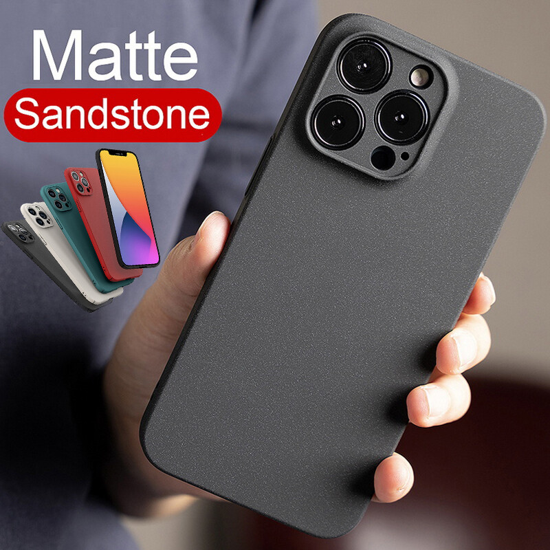 Case For iPhone 16 15 Pro Max 14 13 12 11 Sandstone Matte Ultra-thin Hard Cover