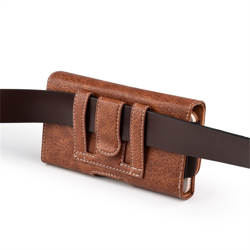 For Apple iPhone 6 Horizontal Leather Belt Clip Holster Pouch Case Cover-Brown gallery