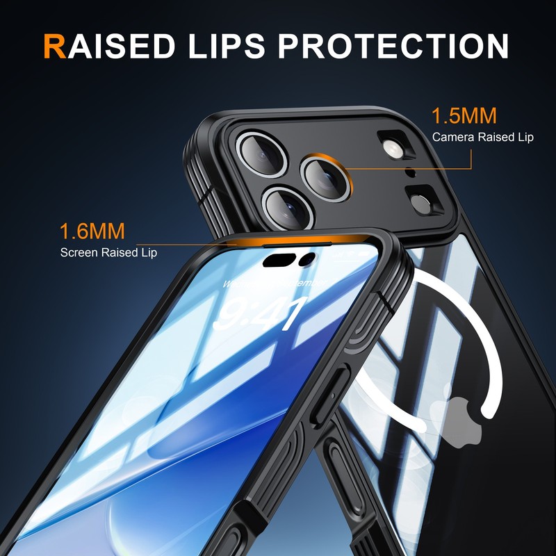 360 Shockproof Magnetic Bumper Case Screen Protector For iPhone 17 16 15 Pro Max gallery