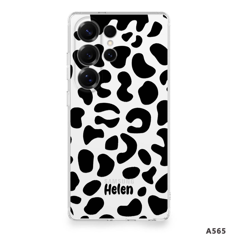 Custom Leopard Printed Cover For Samsung Galaxy S24 S25 A16 A35 Clear Phone Case