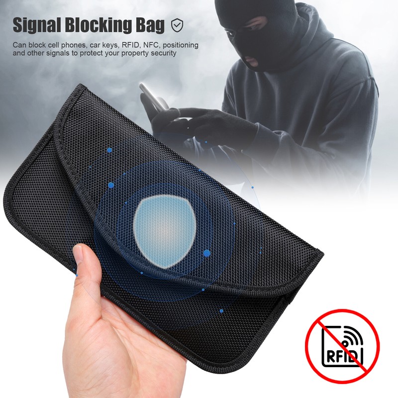 Faraday Bag RFID Signal Blocking Shielding Pouch Cell Phone Wallet Blocker LOT gallery