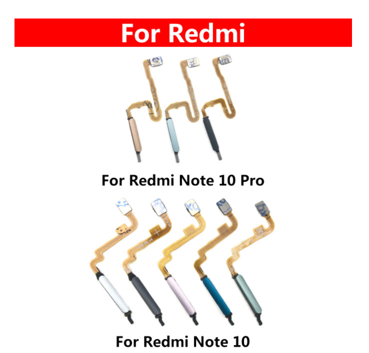 For Xiaomi Redmi Note 10 4G 10 Pro 4G Home Button FingerPrint Sensor Flex Cable
