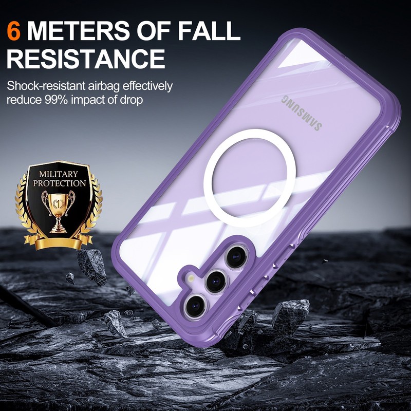 For Samsung S25 FE 2025 Shockproof Magnetic Case Built-in Screen Protector gallery