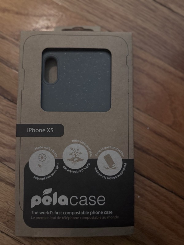 Pela iPhone XS Soft Phone Case Back Cover Gray 100% Compostable