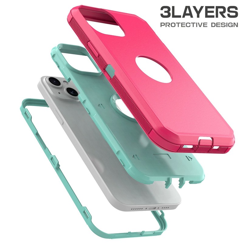 For iPhone 14 Plus Shockproof Protection Dual Layer Heavy Duty Rugged Case Cover gallery