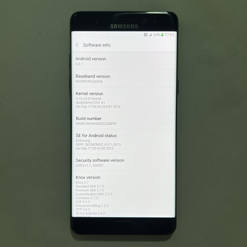 Original Used Phone For Samsung Galaxy Fe SM-N930P 4+64GB American Version Black gallery