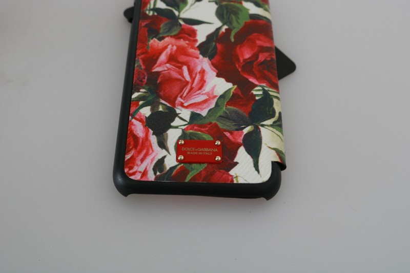 DOLCE & GABBANA Phone Case Front Cover Multicolor Rose Leather iPhone 7 RRP $500 gallery